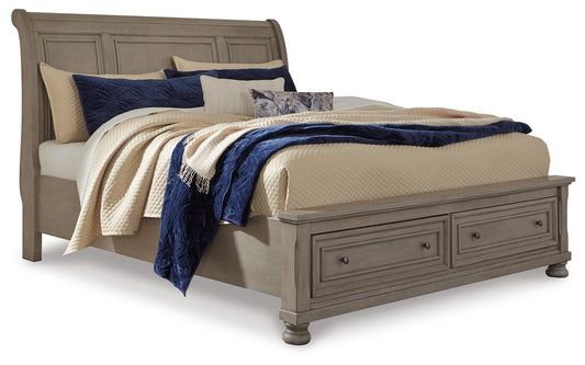 Lettner Queen Sleigh Bed with 2 Storage Drawers