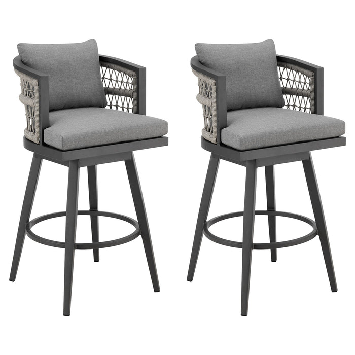 Zella - Outdoor Patio Swivel Bar Stool Set