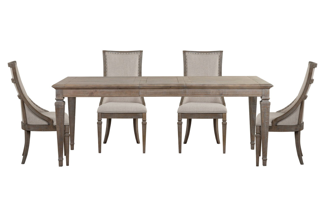 Lancaster - 5 Piece Extendable Rectangular Dining Table Set