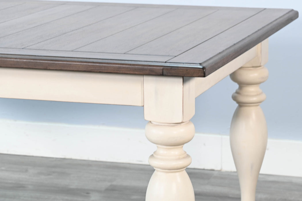 Carriage House - Pasadena Rectangular Dining Table With Extensions - Buckskin / Marble White