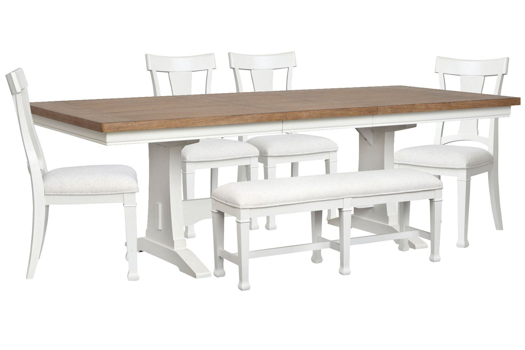 Kingston - Extendable Trestle Dining Table Set