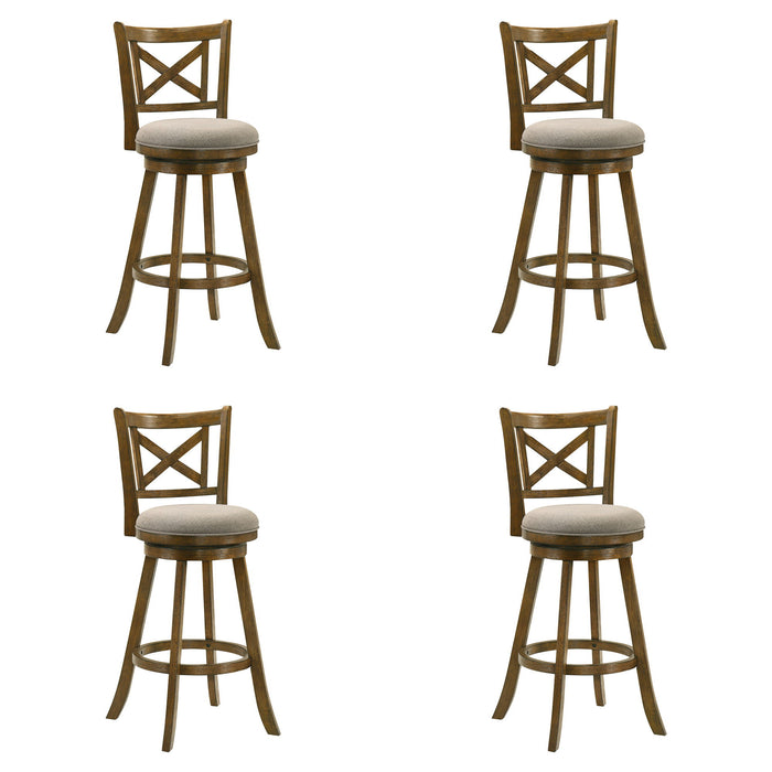 Kodi - Modern Farmhouse Swivel Wood Bar Height Kitchen Bar Stool