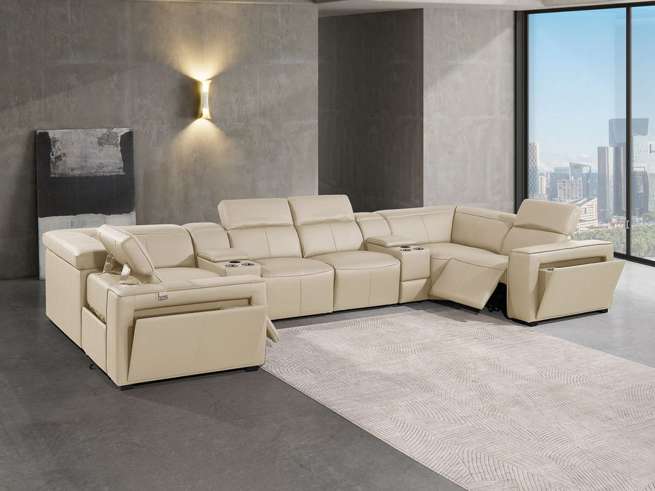 1224 - 8-Piece U-Shaped Sectional Sofa In With 2 Power Recliners & Power Headrests