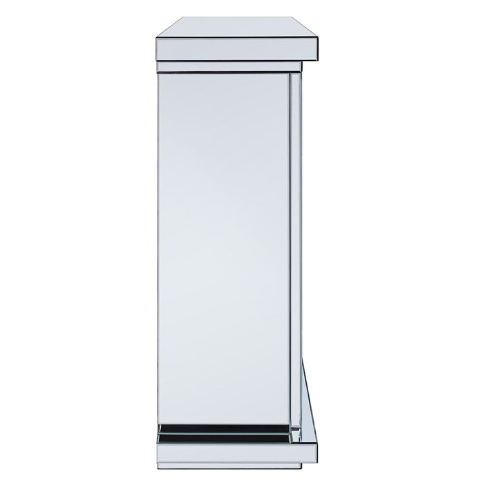 Noralie - LED Electric Fireplace - Mirrored & Faux Diamonds