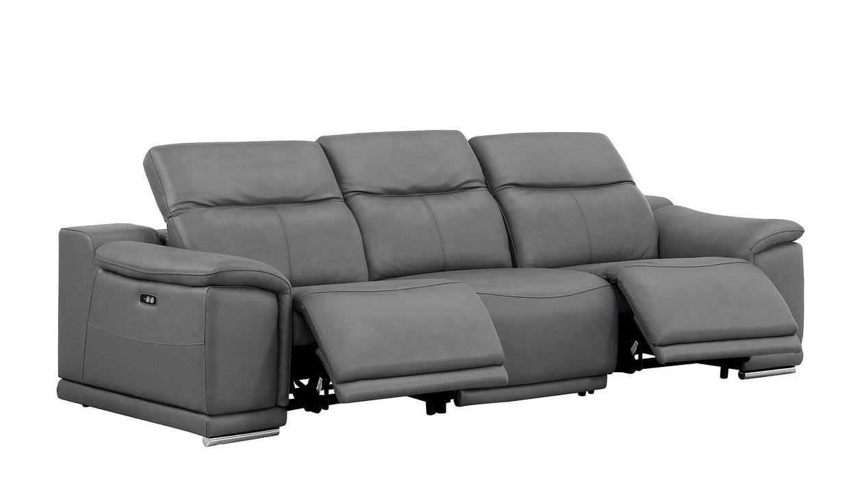2679 - Power Reclining Sofa, Loveseat & Chair Set In Genuine Leather (5 Recliners)