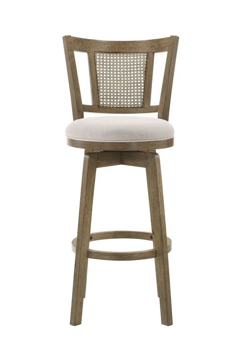 Isla - 26" Putty Brown Counter Height Rubberwood Swivel Barstool