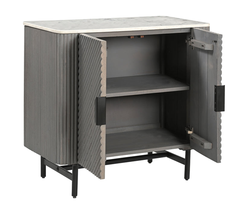 Nebulous - Two Door Cabinet - Gray/ White