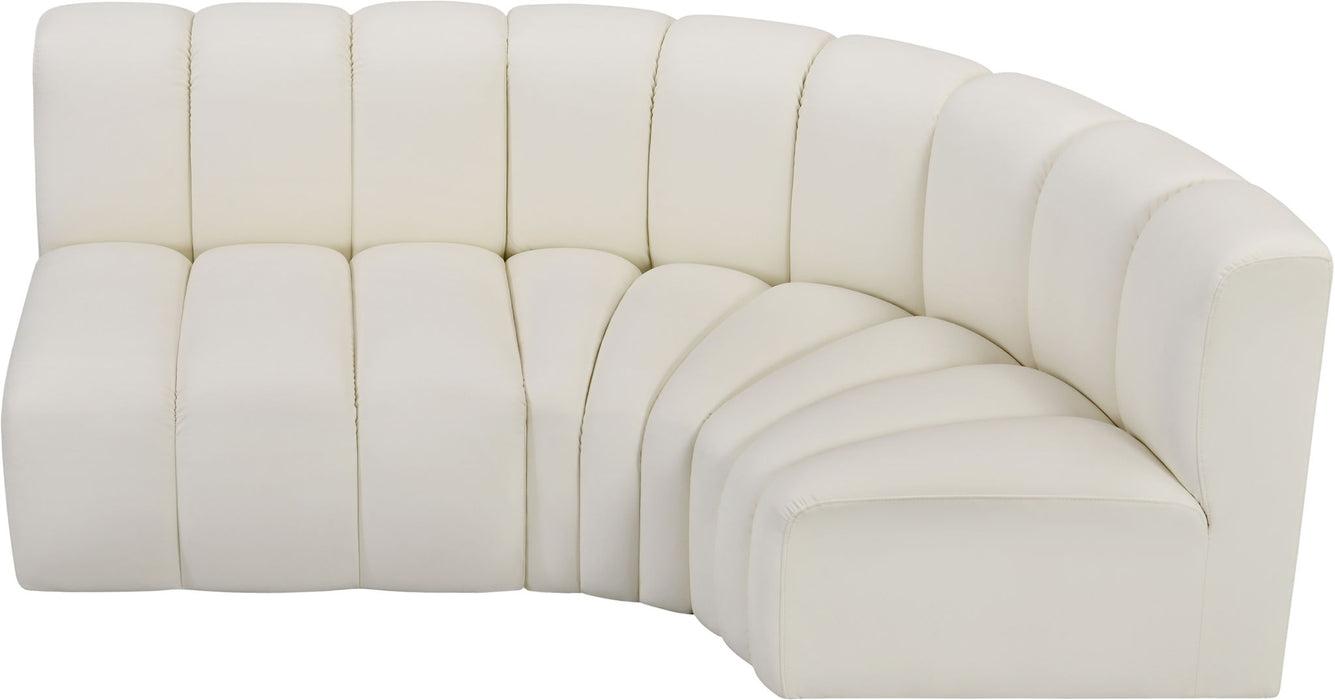 Arc - Faux Leather 3 Piece Sofa