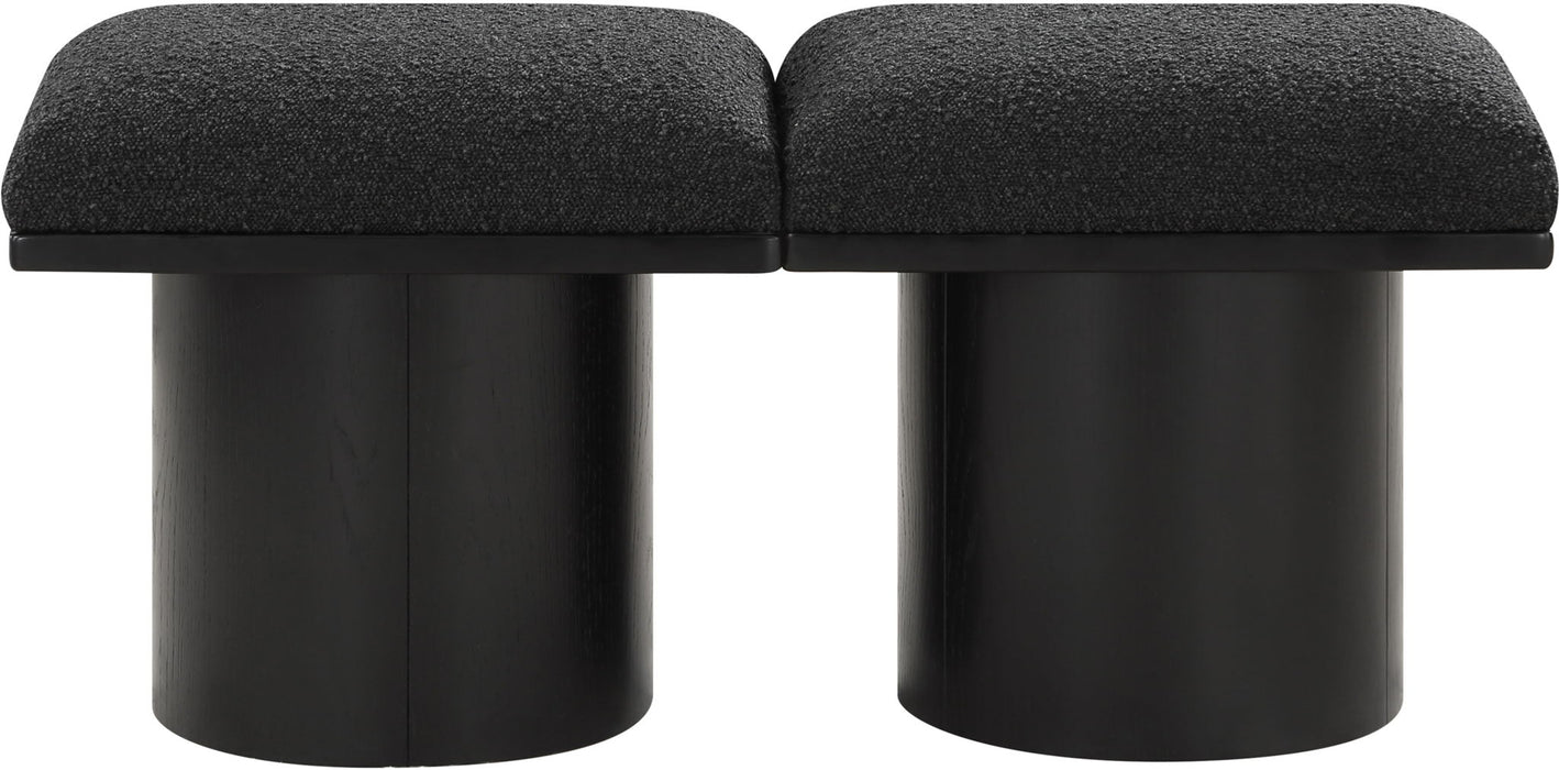 Pavilion - 2 Piece Modular Bench With Black Base