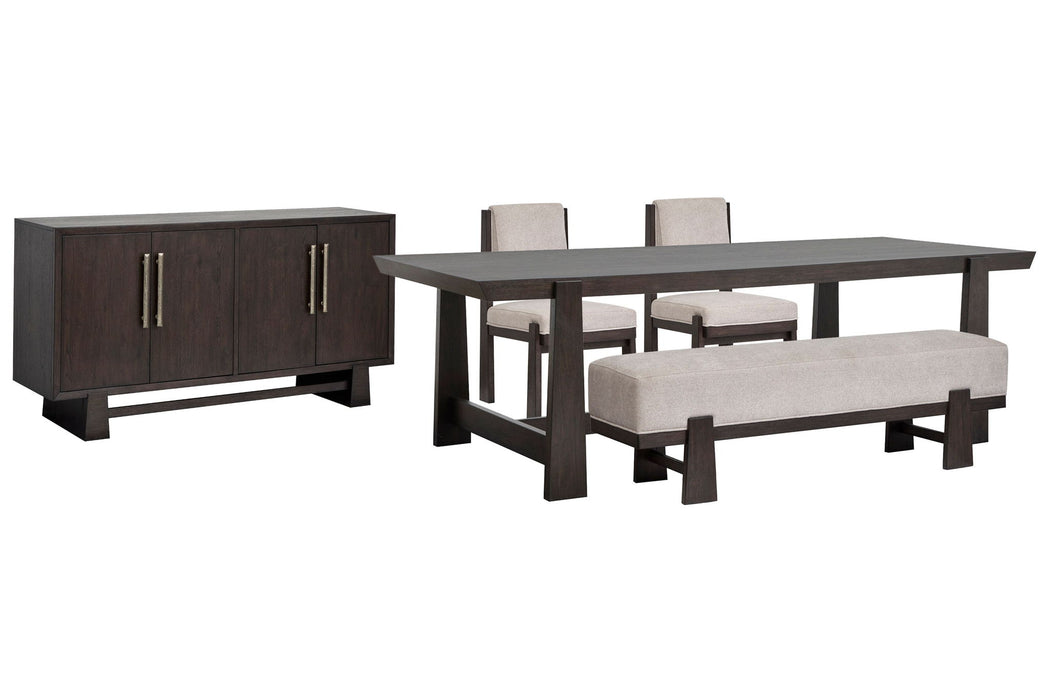 Tauren - Trestle Dining Table Set