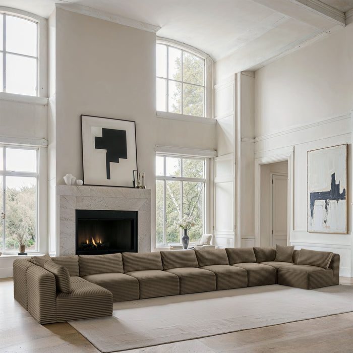 Shaggy - Fabric 9 Piece Modular Sectional