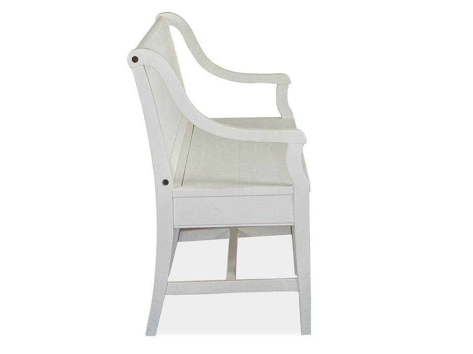Heron Cove - Bench With Back - Chalk White
