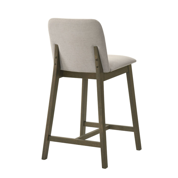 Allin - Upholstered Wood Counter Height Barstool