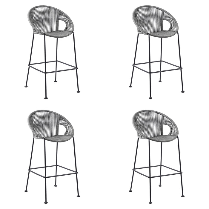 Acapulco - 30" Indoor Outdoor Steel Bar Stool With Rope Set of 2