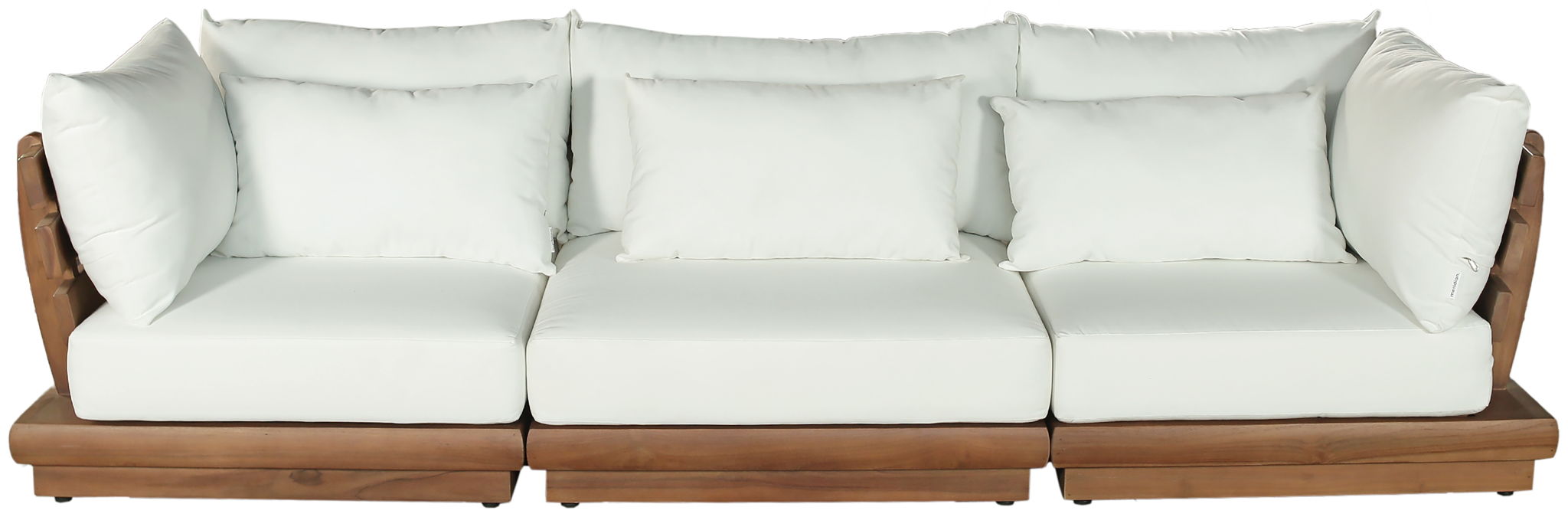 Mirella - 3 Piece Water Resistant Fabric Upholstered Outdoor Patio Modular Sofa