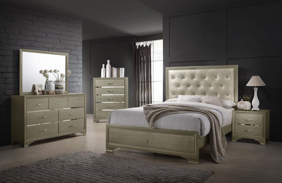 Beaumont - 5-Drawer Bedroom Chest - Champagne