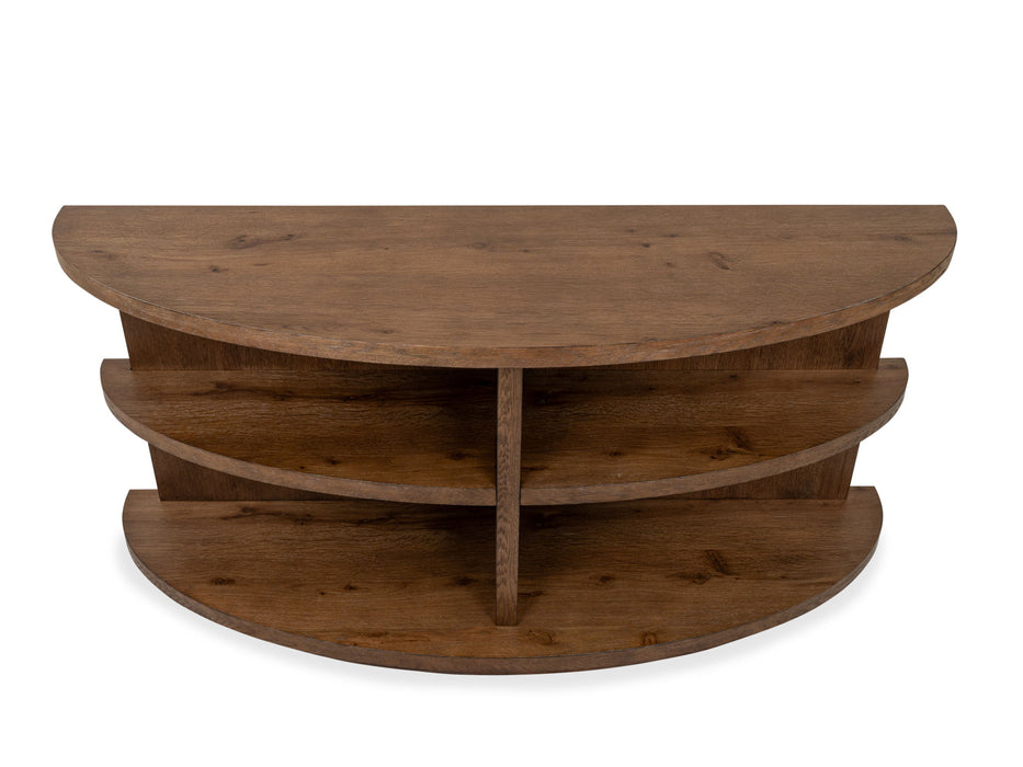 Oswald - Demilune Sofa Table - Brown