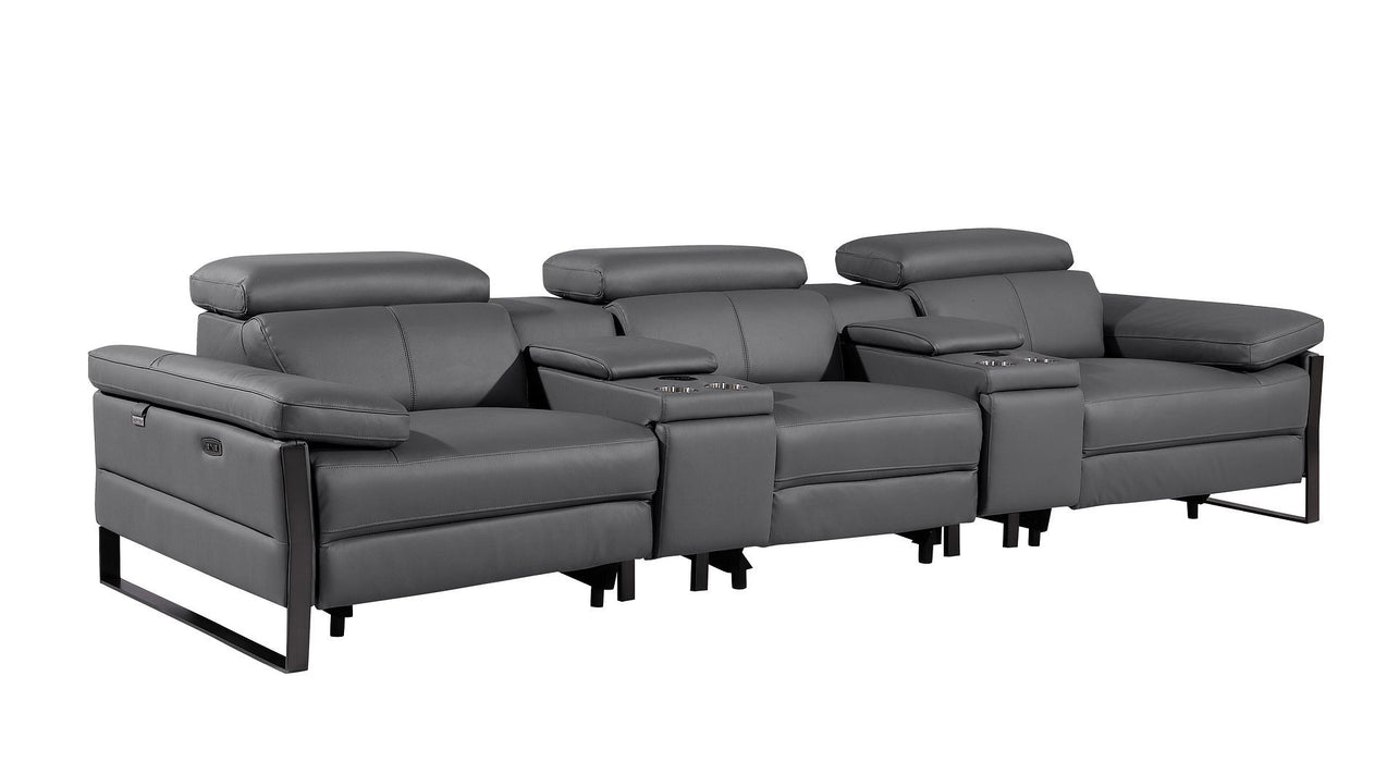 1246 - Modular Power Reclining Dual Console Sofa And Console Loveseat Set With Power Headrests