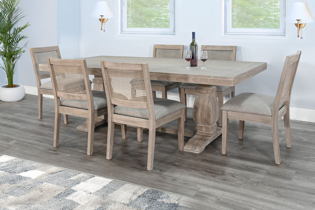 Gianna - Rectangular Dining Set With Cane Back