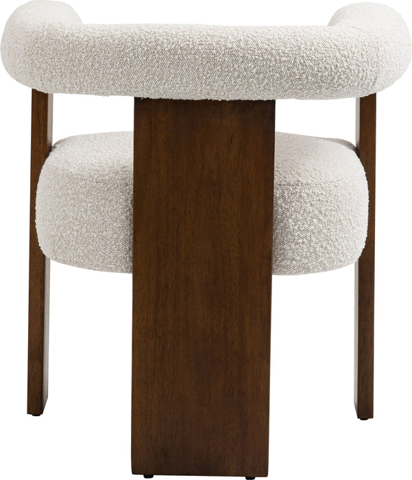 Barrel - Dining Chair - Dark Brown / Cream