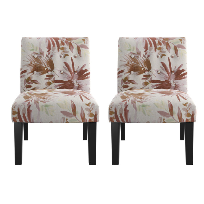 Vera - Accent Chair - Crimson Floral