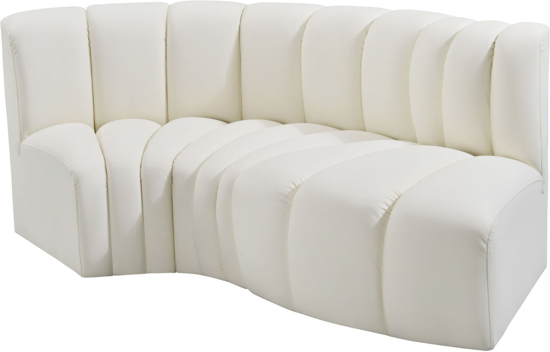 Arc - Faux Leather 3 Piece Modular L-Shaped Sofa