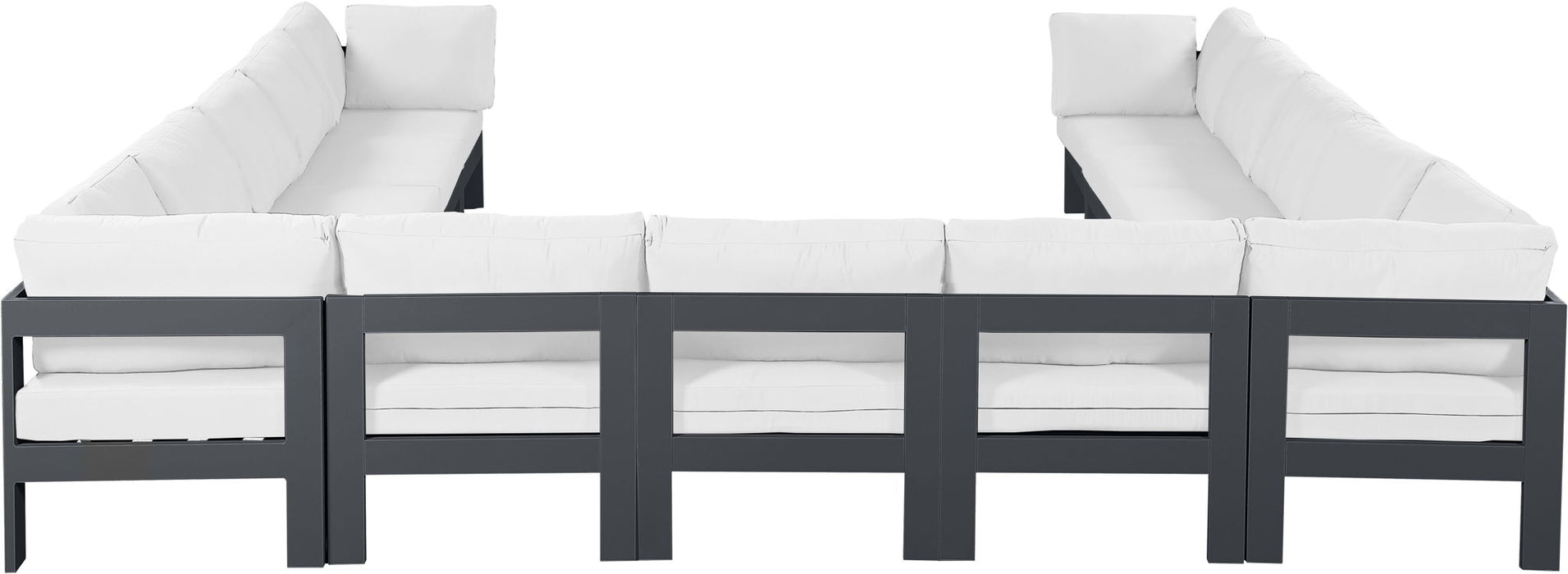 Nizuc - Outdoor Patio 13 Piece Modular Sectional With Gray Frame