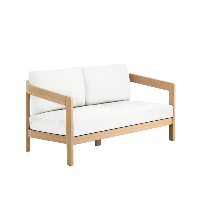 Wesley - Patio Loveseat With Cushions - White