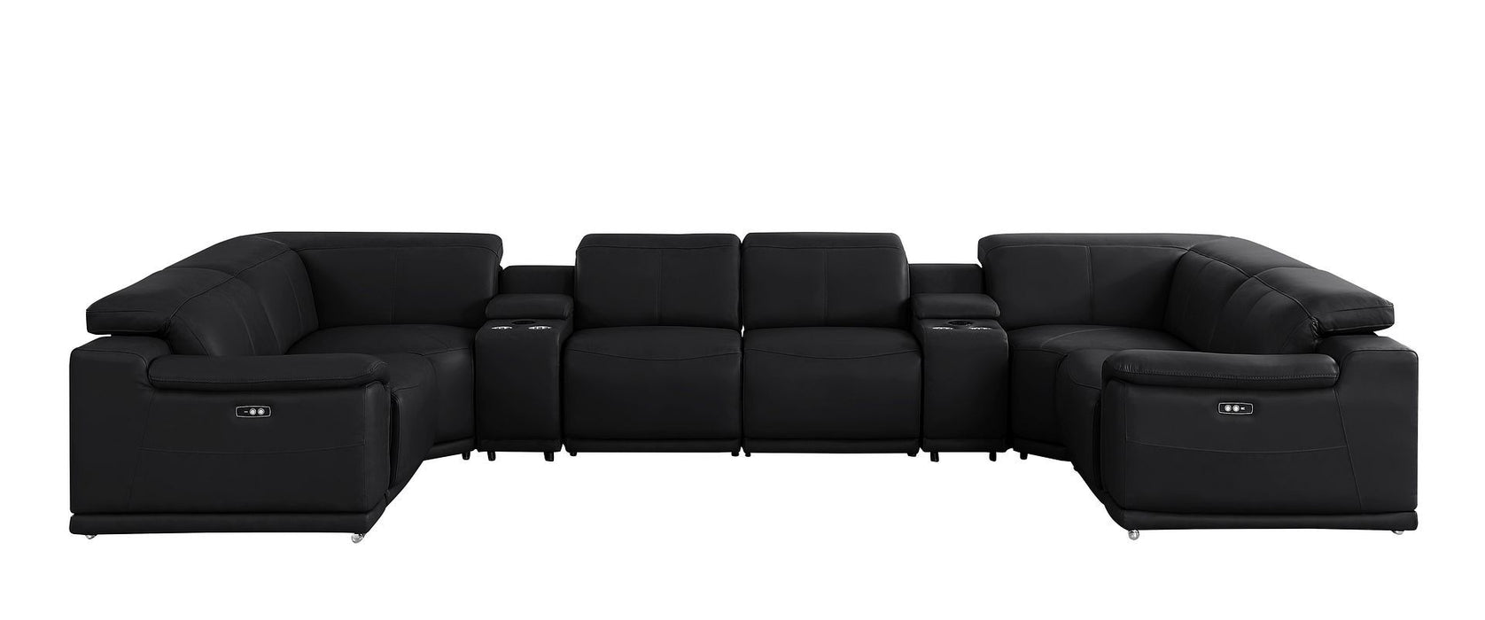 2679 - 8-Piece U-Shaped Power Reclining Sectional In Genuine Leather (4 Recliner)