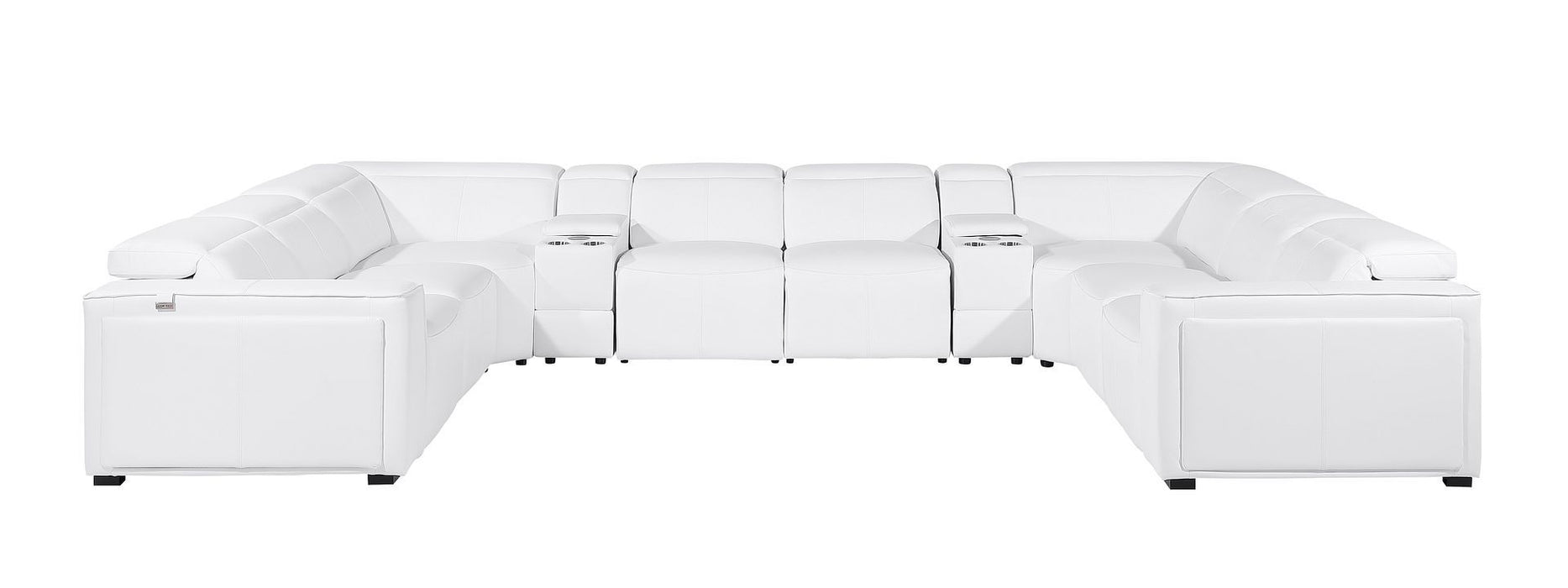 1224 - 10-Piece U-Shaped Sectional Sofa In With 4 Power Recliners & Power Headrests