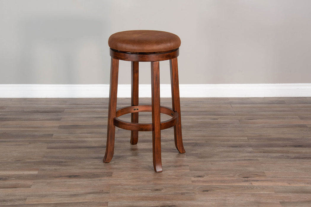 Santa Fe - 30" Swivel Stool With Cushion Seat (Set of 2) - Dark Chocolate