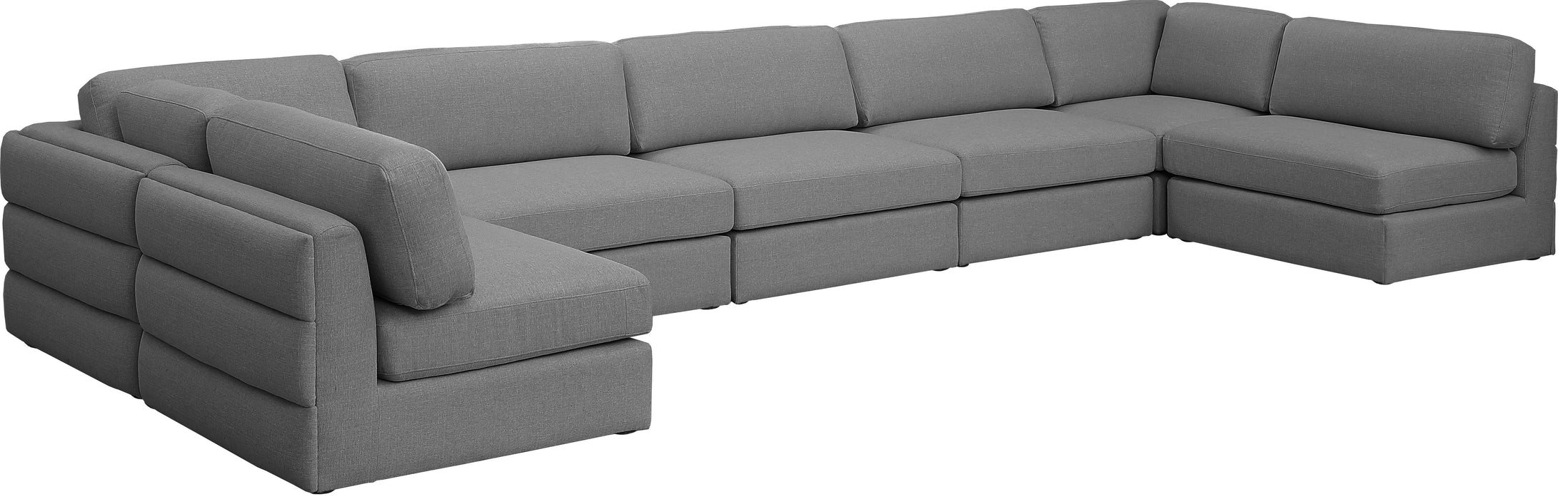 Beckham - Modular Sectional 7 Piece - Gray - Fabric