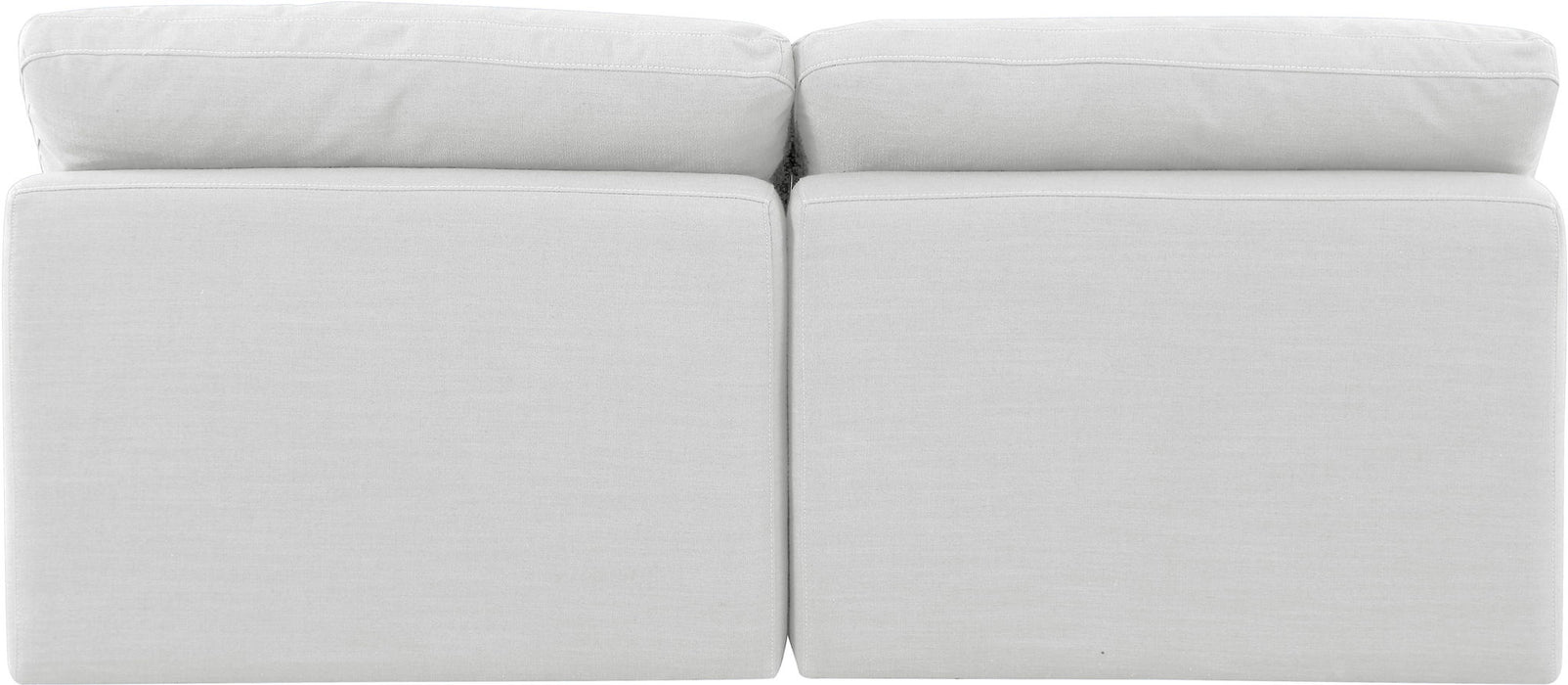 Indulge - Linen 2 Piece Modular Armless Sofa - White