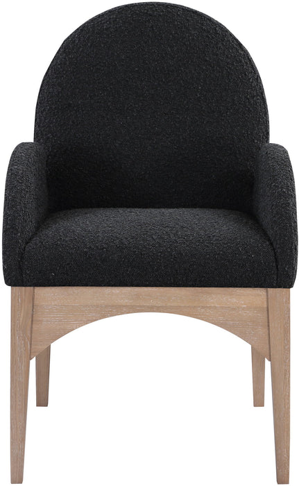 Waldorf - Boucle Dining Arm Chair With Natural Legs