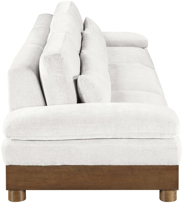 Turin - Chenille Fabric Upholstered Modular Sectional - Cream