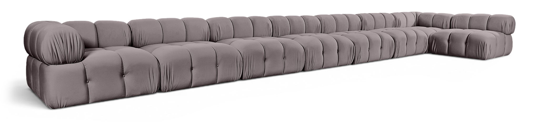 Orin - Velvet Performance Fabric Upholstered 8 Piece L-Shaped Sectional