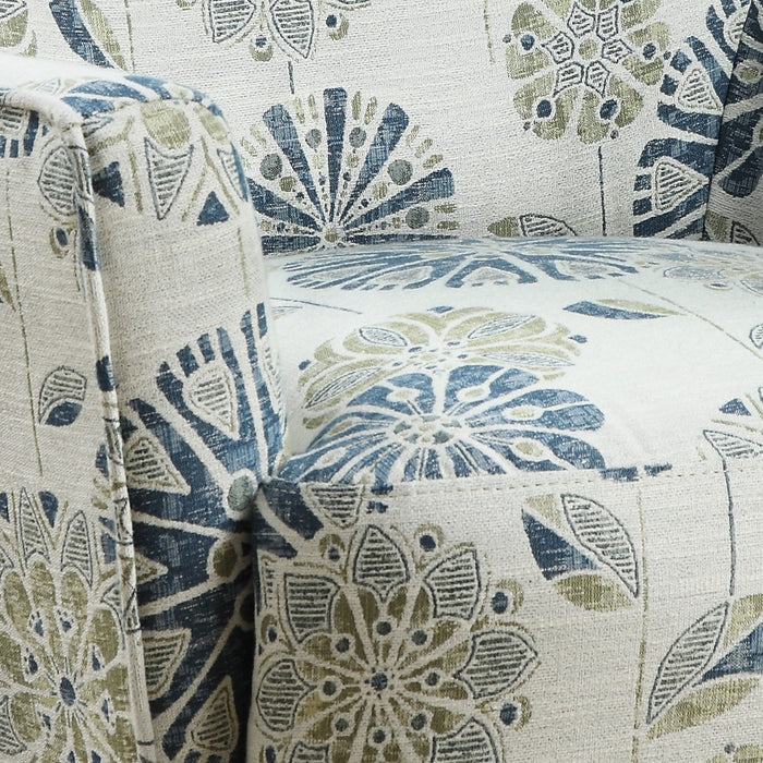 Flower Power - Accent Chair - Cascade Teal