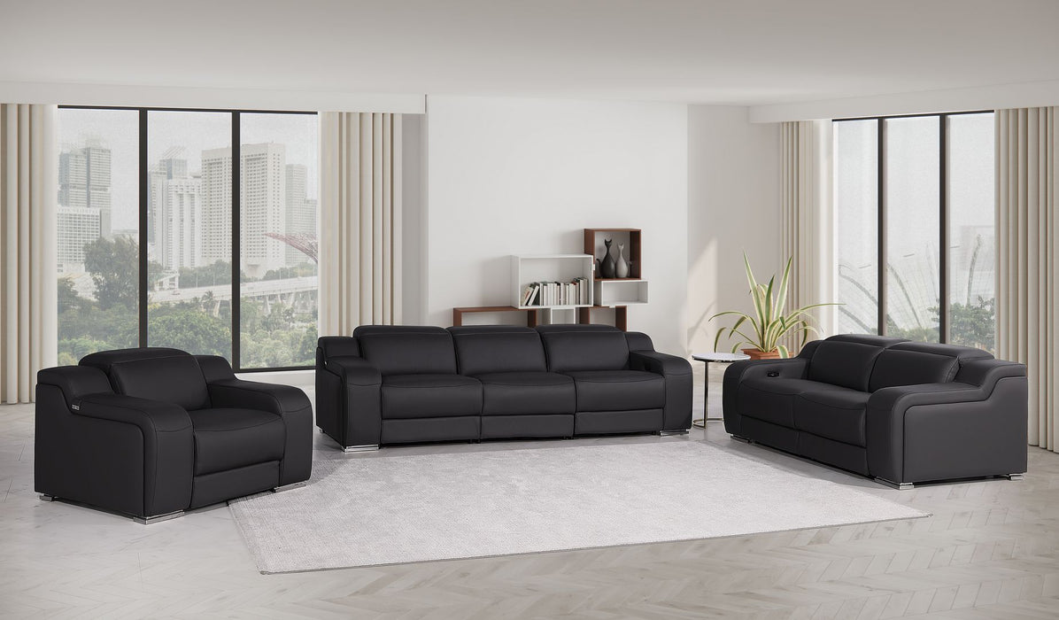 1116 - 6-Piece Modular Power Reclining Sofa, Loveseat & Chair Set In With 5 Power Recliners & Power Headrests