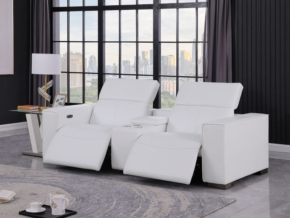 1208 - Dual Power Reclining Console Loveseat