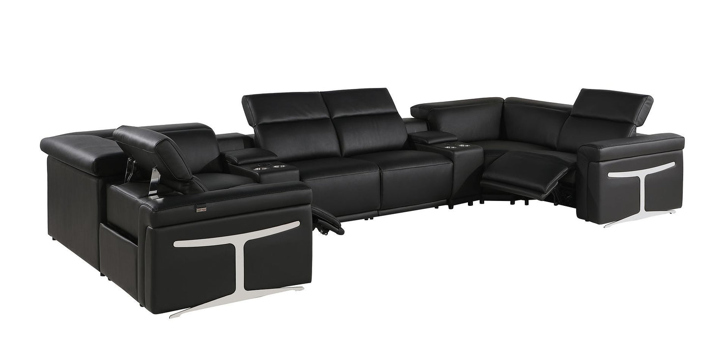 1126 - 8-Piece U-Shaped Sectional Sofa In With 2 Power Recliners & Power Headrests