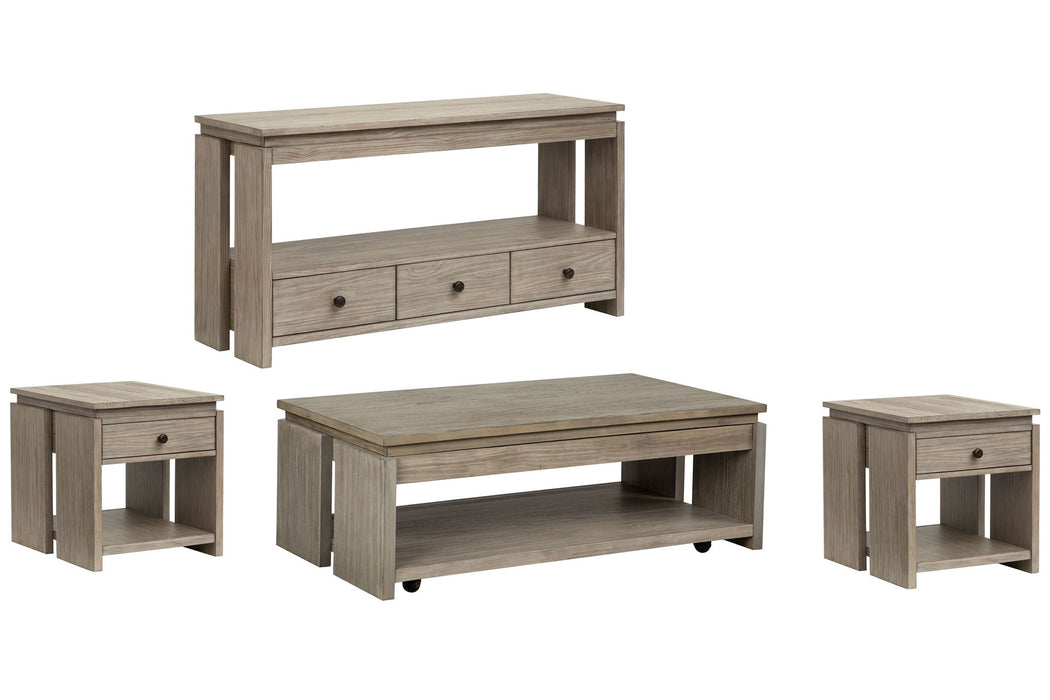 Conrad - Rectangular Lift Top Storage Cocktail Table Set