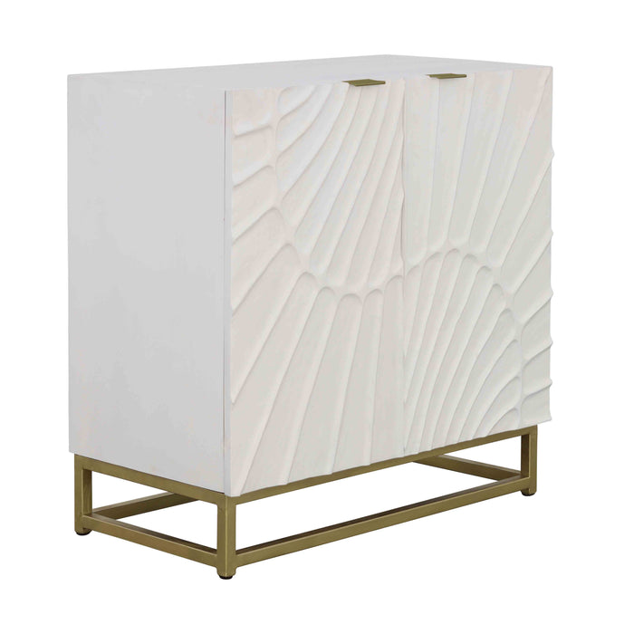 Fallow - Two Door Cabinet - White / Gold