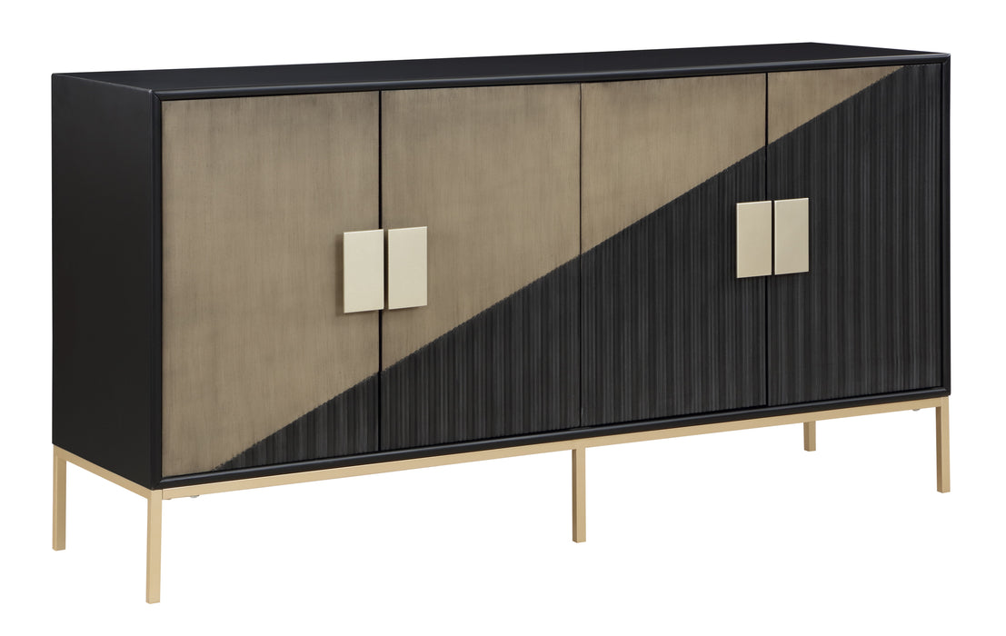 Phoenix - Four Door Credenza - Midnight Hour / Champagne