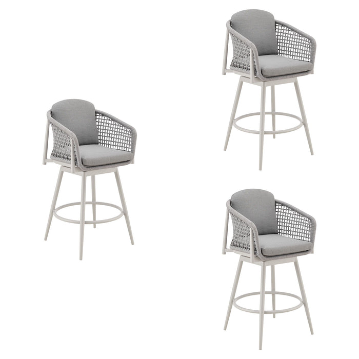 Rhodes - Outdoor Patio Swivel Counter Stool Set