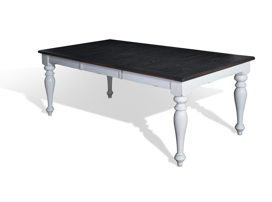 Bourbon County - Rectangular Extension Dining Table - White / Dark Brown