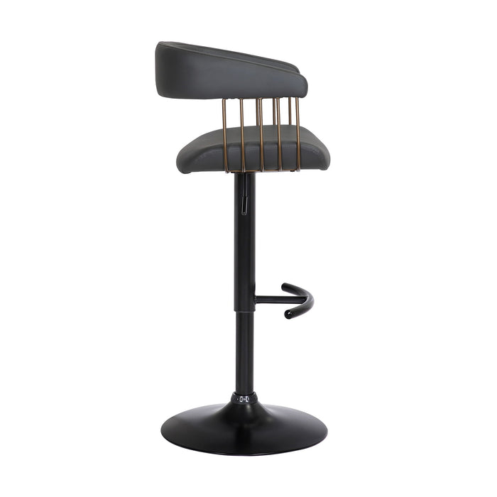 Calista - Adjustable Bar Stool With Golden Bronze Frame