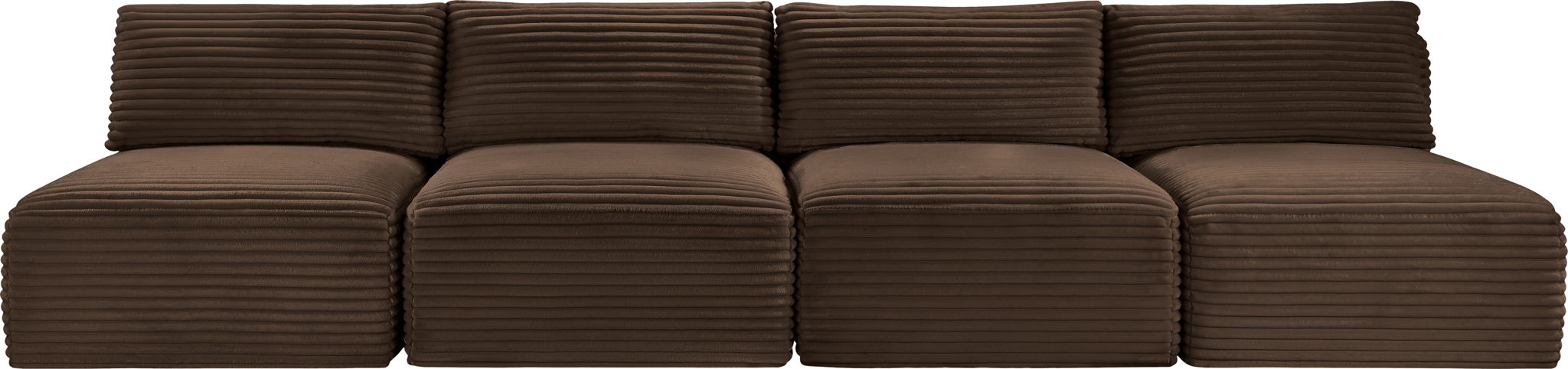 Shaggy - 4 Seat Modular Armless Sofa