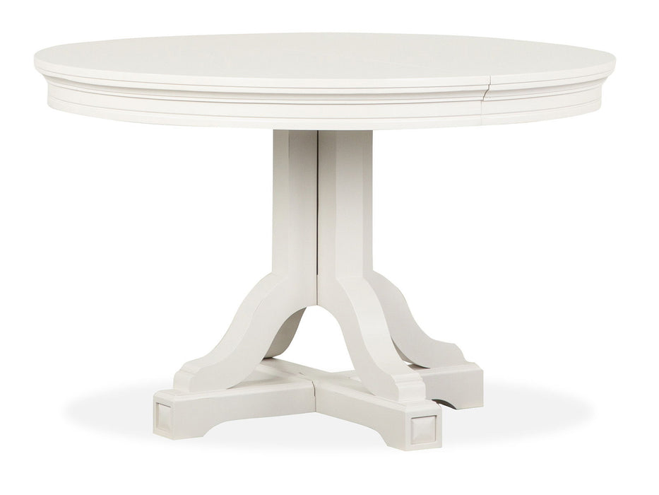 Willowbrook - Extendable 48" Round Dining Table - Egg Shell White