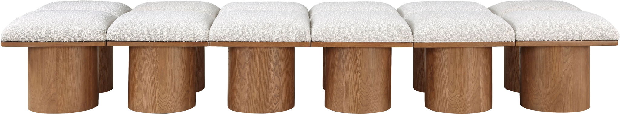 Pavilion - 12 Piece Modular Bench With Brown Base