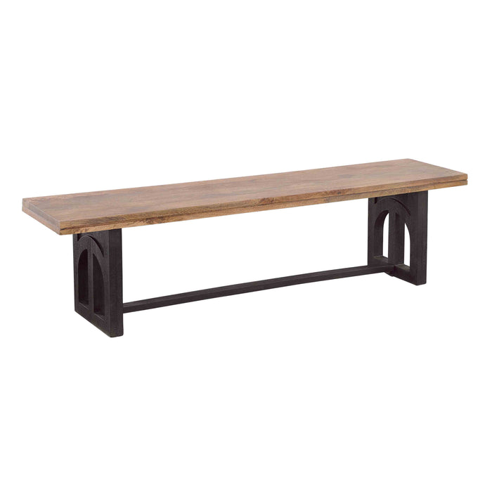 Gateway - Dining Bench - Natural / Nightshade Black